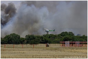 Helitankers at Perth airport fire 2012