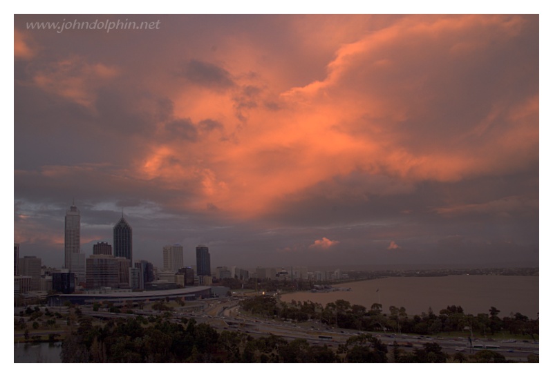 Perth City sunset