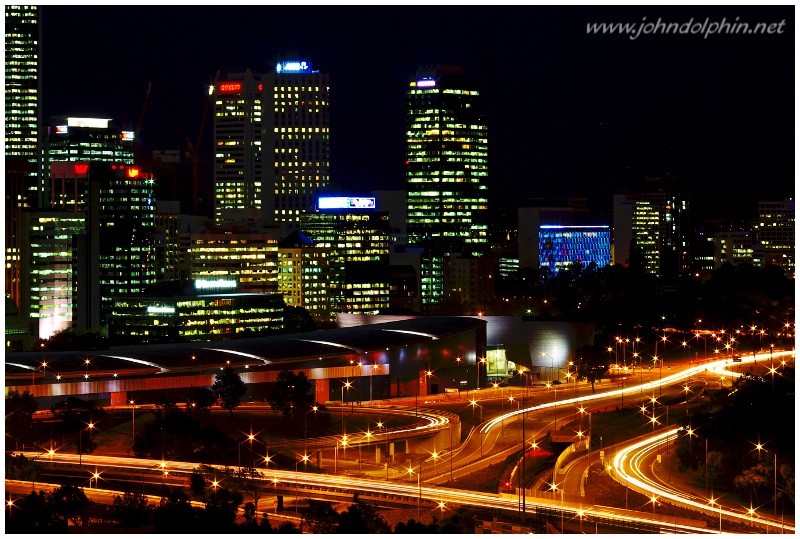 Perth city at night